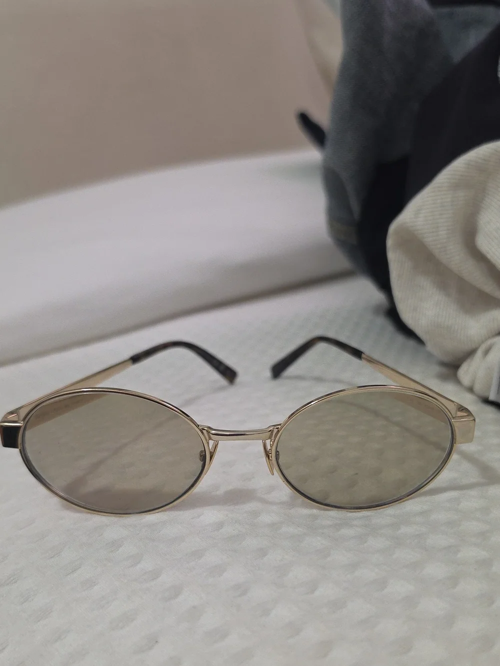Saint Laurent SL 802 003 Gold Oval Sunglasses Prescription 55-19-145